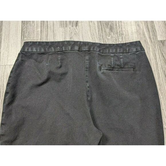 Chico's Womens Black Flat Front Mid Rise Straight Leg Chino Pants Size 2 Short - Picture 3 of 10